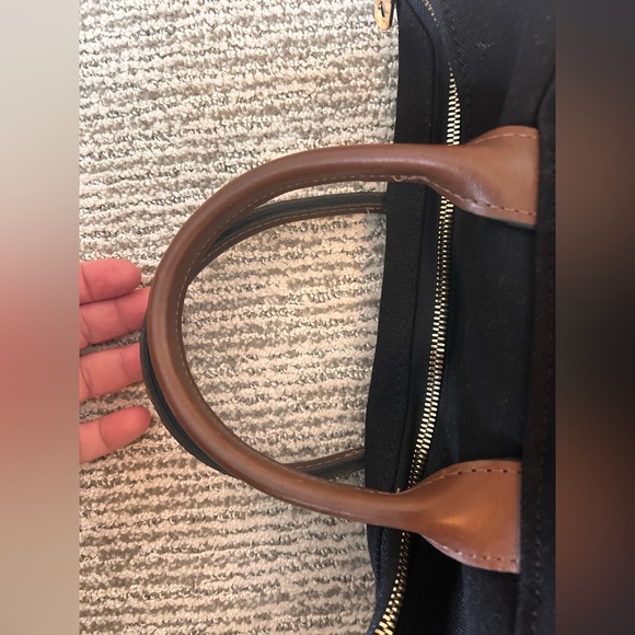 R. Riveter Otto Tote Black Canvas & Brown Leather, Made in USA, Like New. - Picture 12 of 12